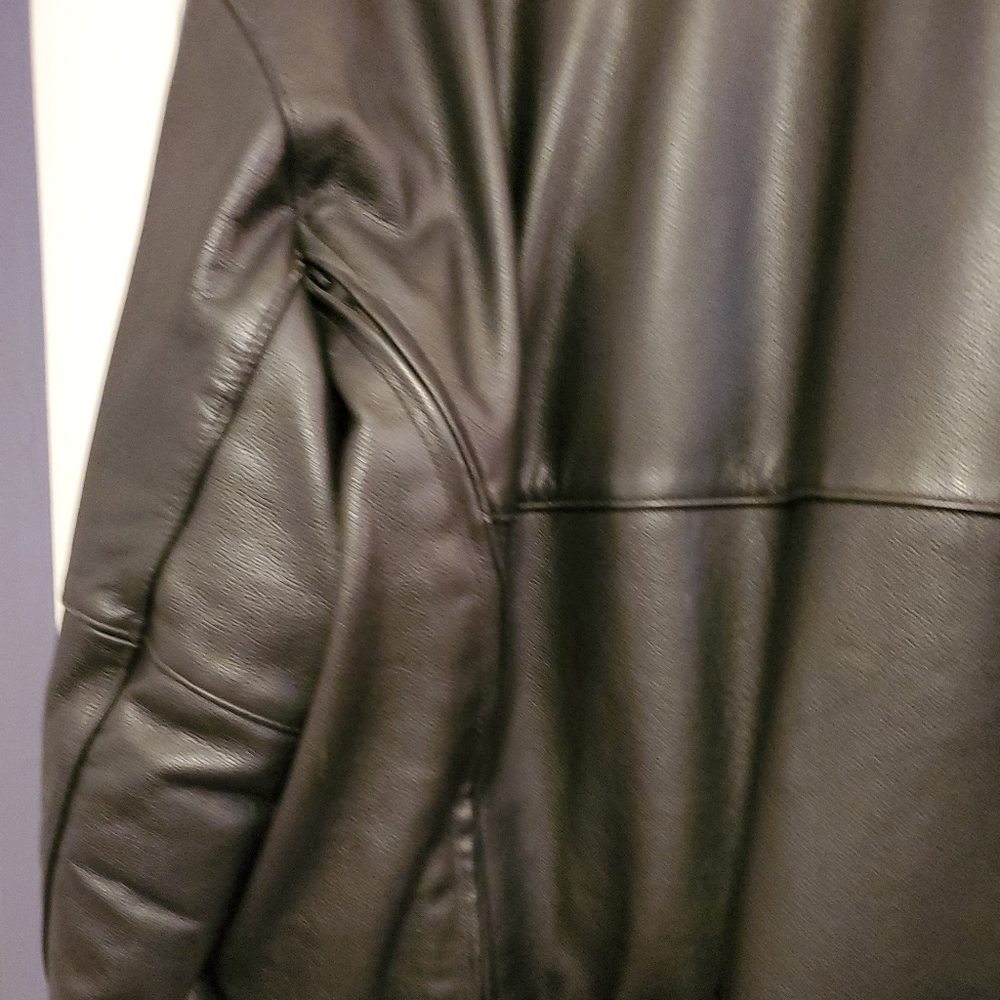 Firstgear thermoliner black leather motorcycle jacket XL - Picture 6 of 16